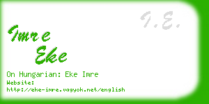 imre eke business card